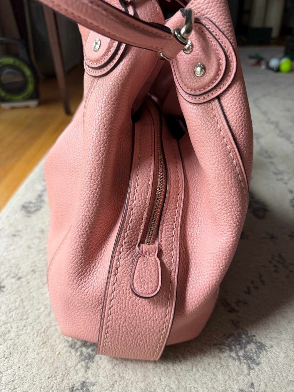 Coach Pink Leather Shoulder Bag - Picture 5 of 8